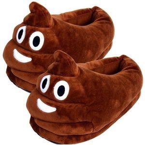 USA Unisex Poop Emoji Plush Stuffed Slippers